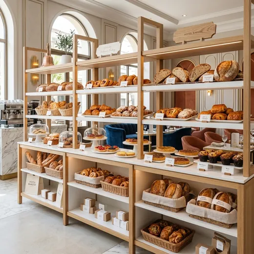 Rak Display Bakery Kayu Gaya Scandinavian &ndash; contoh penerapan 2