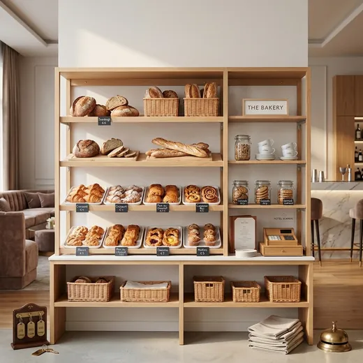 Rak Display Bakery Kayu Minimalis &ndash; contoh penerapan 4