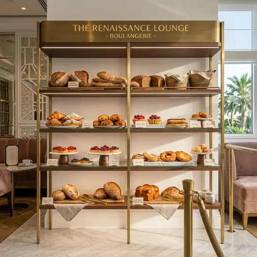 Rak Display Bakery Besi Finishing Brass &ndash; contoh penerapan 4